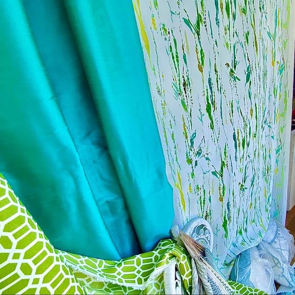 HP 💚 Annie Selke Home Tweet in Green Fabric - Picture 3 of 13